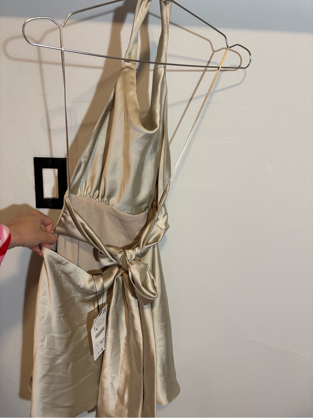 Zara Black Satin Halter Mini Dress - Picture 6 of 10